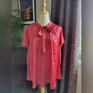 Torrid Short-sleeved Tie Blouse